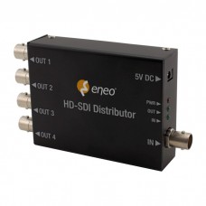 Distributeur HD-SDI, 1x HD-SDI ingang, 4x HD-SDI uitgangen, 12VDC
